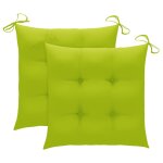 Vidaxl chaise � bascule avec coussin vert vif bois de teck solide