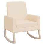 Vidaxl chaise  bascule crme tissu