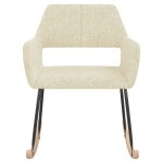 Vidaxl chaise  bascule crme tissu