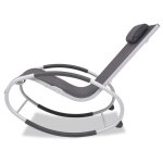 Vidaxl chaise  bascule d'extrieur aluminium et textilne