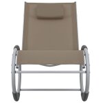 Vidaxl chaise  bascule d'extrieur taupe textilne