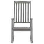 Vidaxl chaise  bascule gris bois d'acacia massif