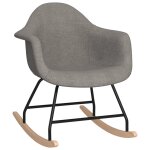 Vidaxl chaise  bascule gris clair tissu