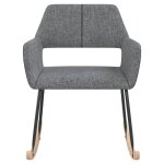 Vidaxl chaise  bascule gris clair tissu