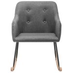 Vidaxl chaise  bascule gris clair tissu