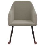Vidaxl chaise  bascule gris clair velours