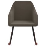 Vidaxl chaise  bascule gris fonc velours