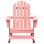 Vidaxl chaise  bascule de jardin adirondack bois de sapin massif rose