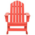 Vidaxl chaise  bascule de jardin adirondack bois de sapin rouge