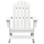 Vidaxl chaise  bascule de jardin bois blanc