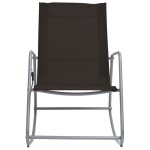 Vidaxl chaise  bascule de jardin noir 95x54x85 cm textilne