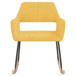 Vidaxl chaise  bascule jaune tissu