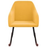 Vidaxl chaise  bascule jaune velours