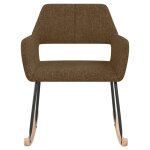 Vidaxl chaise  bascule marron tissu