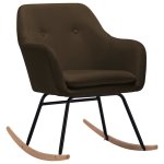 Vidaxl chaise  bascule marron tissu