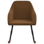 Vidaxl chaise � bascule marron velours