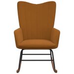 Vidaxl chaise  bascule marron velours