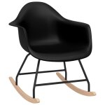 Vidaxl chaise  bascule noir pp