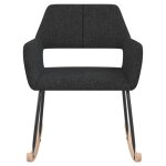 Vidaxl chaise  bascule noir tissu