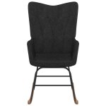 Vidaxl chaise  bascule noir tissu