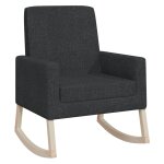 Vidaxl chaise à bascule noir tissu Vidaxl chaise à bascule noir tissu