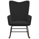 Vidaxl chaise  bascule noir velours