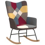 Vidaxl chaise  bascule patchwork tissu