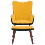 Vidaxl chaise à bascule avec repose - pied jaune moutarde velours et pvc Vidaxl chaise à bascule avec repose - pied jaune moutarde velours et pvc