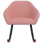 Vidaxl chaise  bascule rose tissu