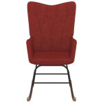 Vidaxl chaise à bascule rouge bordeaux tissu Vidaxl chaise à bascule rouge bordeaux tissu
