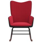 Vidaxl chaise  bascule rouge bordeaux velours et pvc