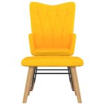 Vidaxl chaise à bascule avec tabouret jaune moutarde tissu Vidaxl chaise à bascule avec tabouret jaune moutarde tissu