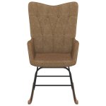 Vidaxl chaise  bascule taupe tissu