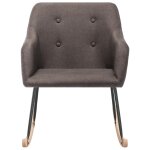 Vidaxl chaise  bascule taupe tissu