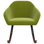 Vidaxl chaise  bascule vert clair tissu