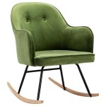 Vidaxl chaise  bascule vert clair velours
