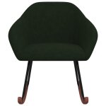 Vidaxl chaise  bascule vert fonc tissu