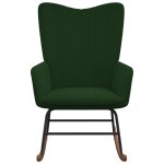 Vidaxl chaise à bascule vert foncé velours Vidaxl chaise à bascule vert foncé velours