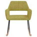 Vidaxl chaise  bascule vert tissu