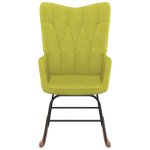 Vidaxl chaise  bascule vert tissu