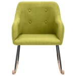 Vidaxl chaise  bascule vert tissu