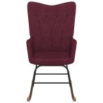 Vidaxl chaise � bascule violet tissu