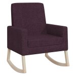 Vidaxl chaise � bascule violet tissu