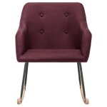 Vidaxl chaise  bascule violet tissu