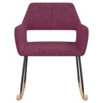 Vidaxl chaise  bascule violet tissu