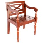 Vidaxl chaises batavia 2 pcs marron fonc bois d'acajou solide