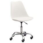 Vidaxl chaises de bureau 2 pcs blanc similicuir