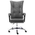 Vidaxl chaise de bureau anthracite similicuir
