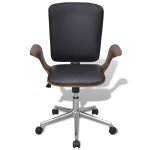 Vidaxl chaise de bureau bois courbé avec tapisserie en similicuir Vidaxl chaise de bureau bois courbé avec tapisserie en similicuir