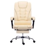 Vidaxl chaise de bureau crème similicuir Vidaxl chaise de bureau crème similicuir